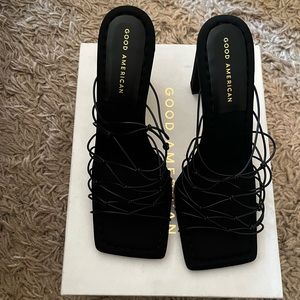 Good American Neoprene Caged Heel size 10